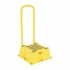 Vestil 1 Step Polyethylene Nestable Yellow with Handrails Port 500lb Capacity SPN-1-YL-HR-PO